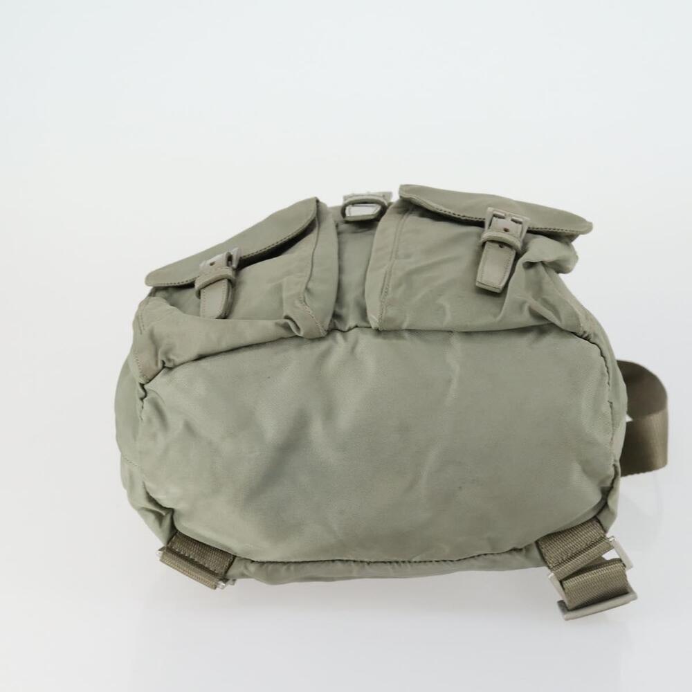 PRADA Backpack Nylon Beige Silver Auth 156861 - Picture 5 of 16